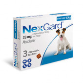 NexGard - овкусени таблетки за защита от бълхи и кърлежи, за кучета с тегло от 4 до 10 килограма